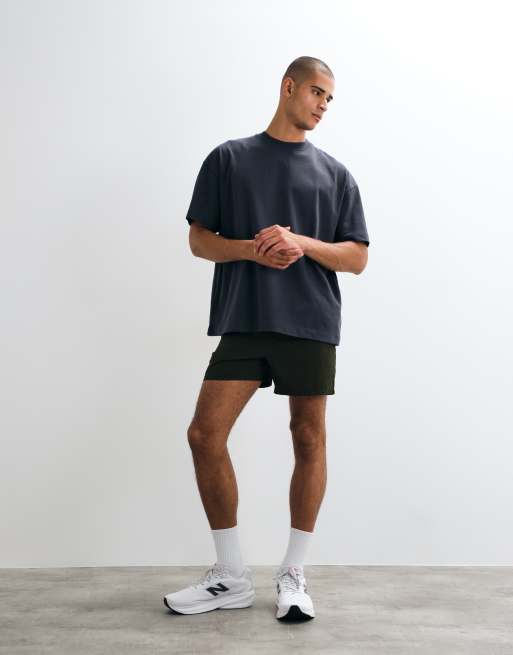 4505 Icon heavyweight cotton oversized t-shirt with quick dry finish in charcoal, 2 of 5
