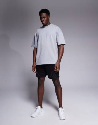 4505 Icon heavyweight cotton oversized t-shirt with quick dry finish in heather gray