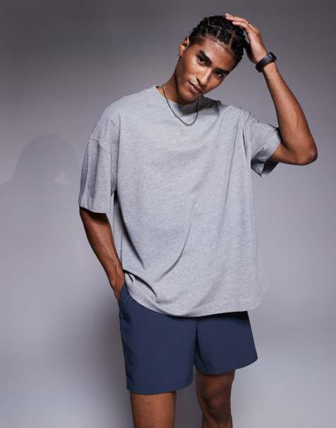 4505 Icon heavyweight cotton oversized t-shirt with quick dry finish in heather gray - view 1