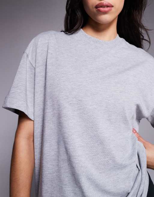 4505 Icon heavyweight cotton oversized t-shirt with quick dry finish in heather gray, 4 of 4