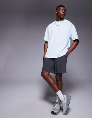 4505 4505 Icon heavyweight cotton oversized t-shirt with quick dry finish in light blue