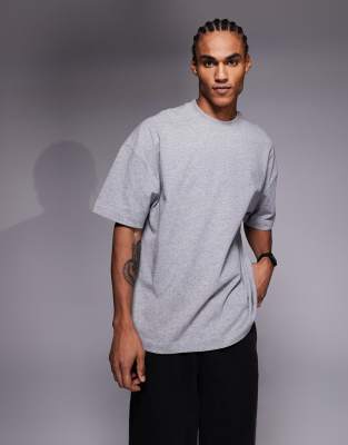 4505 Icon Heavyweight Cotton Oversized T-shirt With Quick Dry Finish In Gray