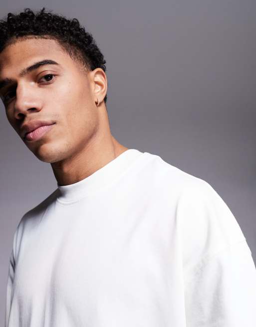 4505 Icon heavyweight cotton oversized t-shirt with quick dry finish in off white, 3 of 4