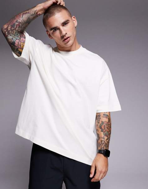 4505 Icon heavyweight cotton oversized t-shirt with quick dry finish in off white - view 1