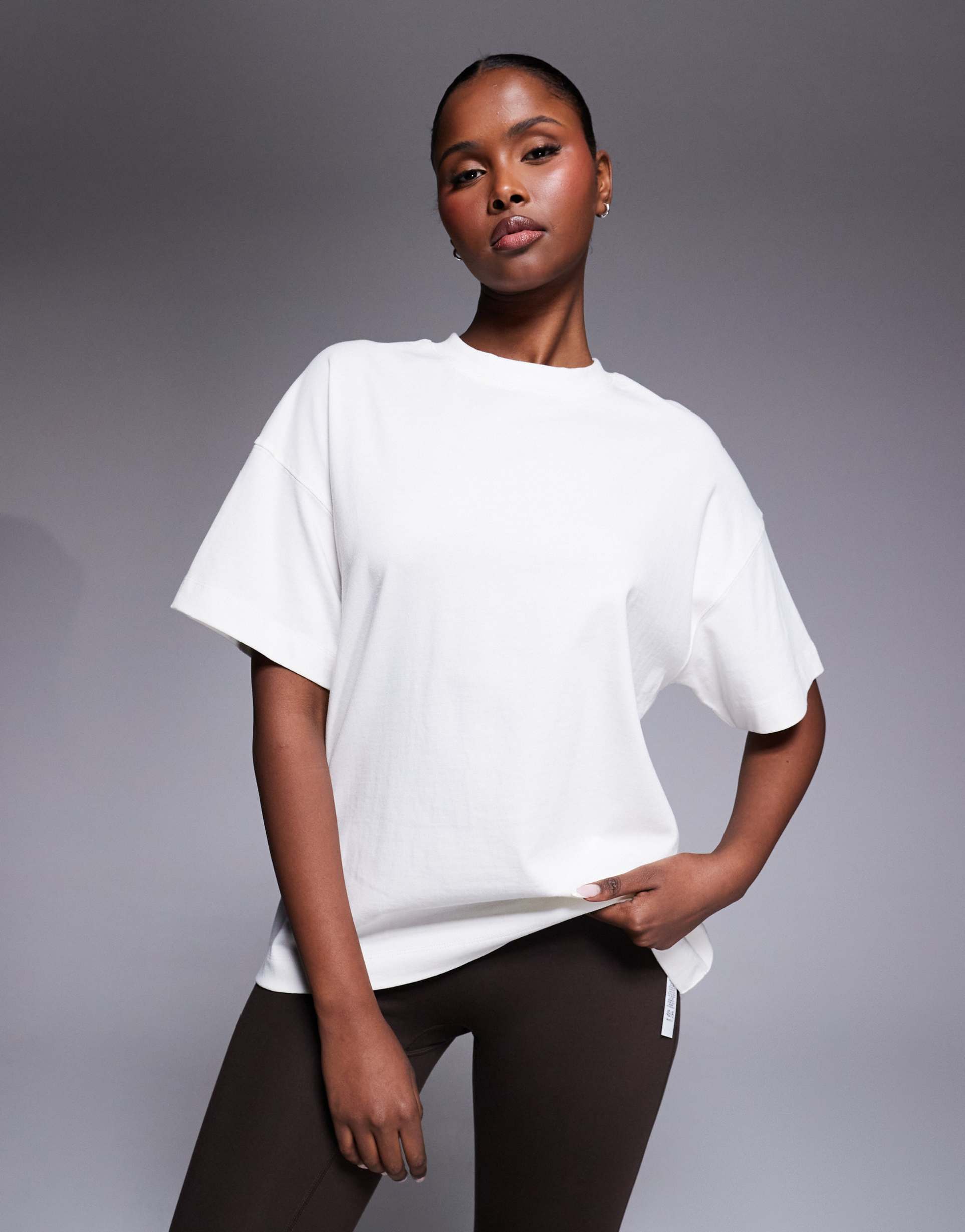 4505 icon heavyweight cotton oversized t-shirt with quick dry finish in off white