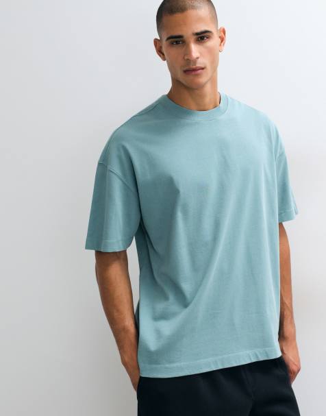 4505 Icon heavyweight cotton oversized t-shirt with quick dry finish in oil blue - view 1