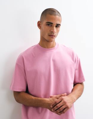 4505 Icon Heavyweight Cotton Oversized T-shirt With Quick Dry Finish In Pink