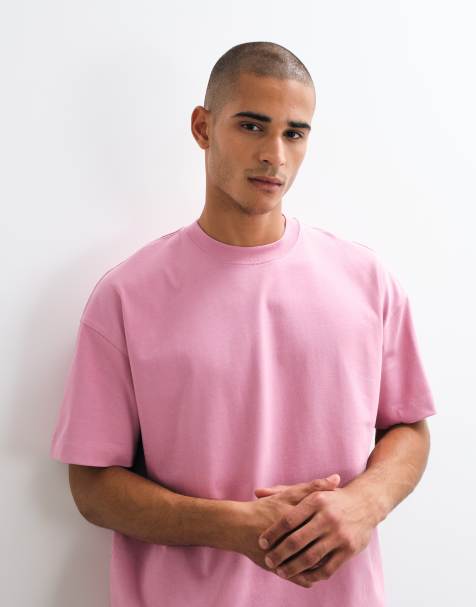 4505 Icon heavyweight cotton oversized T-shirt with quick dry finish in pink wash - view 1