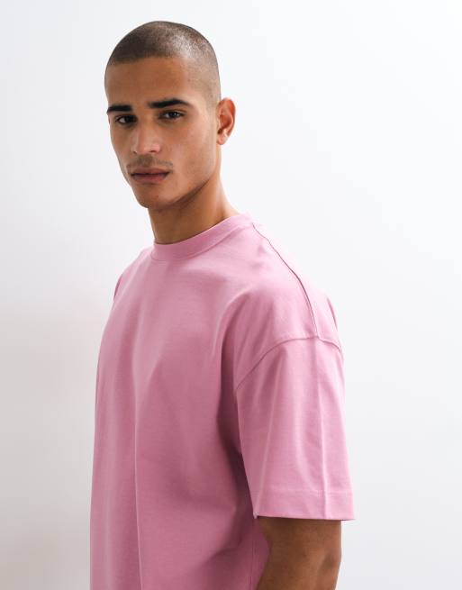 4505 Icon heavyweight cotton oversized t-shirt with quick dry finish in pink wash, 4 of 5