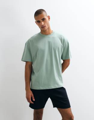 4505 Icon Heavyweight Cotton Oversized T-shirt With Quick Dry Finish In Green