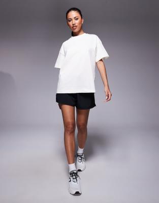 4505 Icon Heavyweight Cotton Oversized T-shirt With Quick Dry Finish In White