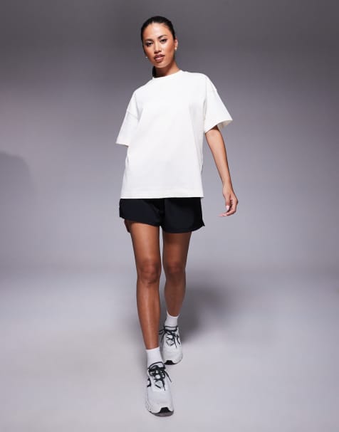 4505 Icon heavyweight cotton oversized t-shirt with quick-dry finish in vintage white - view 1