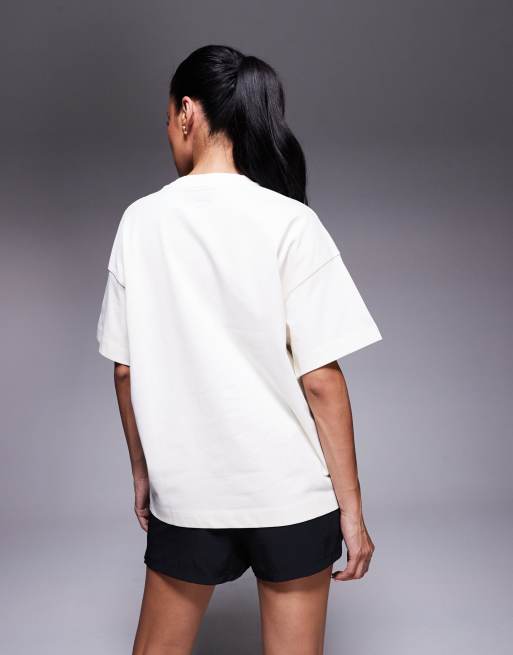 4505 Icon heavyweight cotton oversized T-shirt with quick dry finish in vintage white