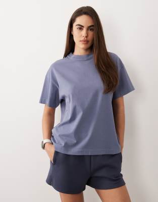 4505 Icon Heavyweight Cotton Oversized T-shirt With Quick Dry Finish In Blue