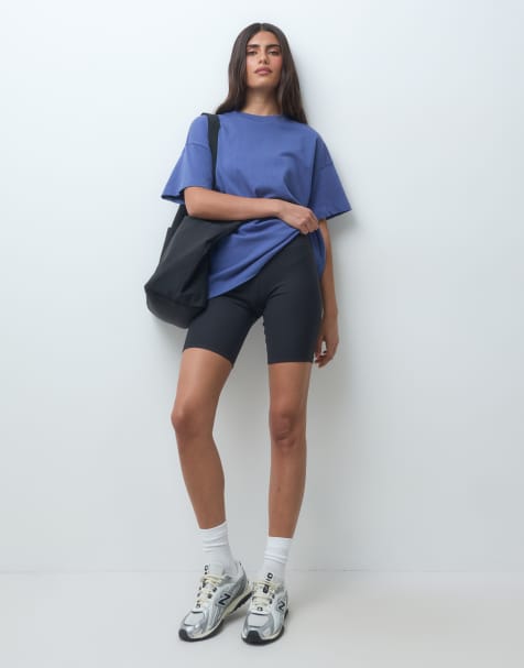 4505 Icon heavyweight cotton oversized t-shirt with quick dry finish in washed blue