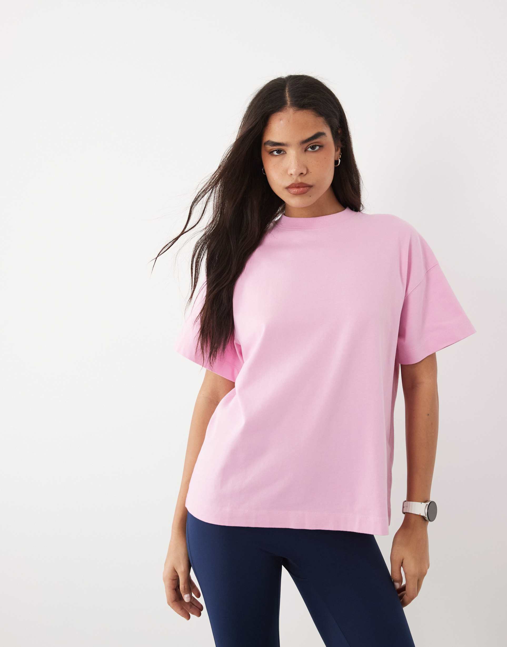 4505 icon heavyweight cotton oversized t-shirt with quick dry finish in washed bubblegum