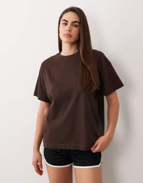 4505 Icon heavyweight cotton oversized t-shirt with quick-dry finish in washed espresso - view 1