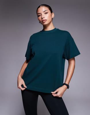 4505 Icon Heavyweight Cotton Oversized T-shirt With Quick Dry Finish In Green