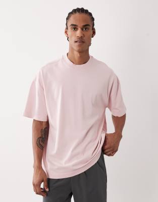 4505 Icon Heavyweight Cotton Oversized T-shirt With Quick Dry Finish In Pink