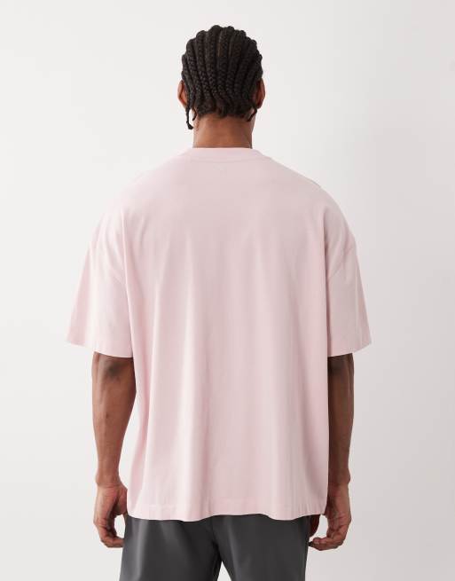 4505 Icon heavyweight cotton oversized t-shirt with quick dry finish in washed pink, 3 of 5