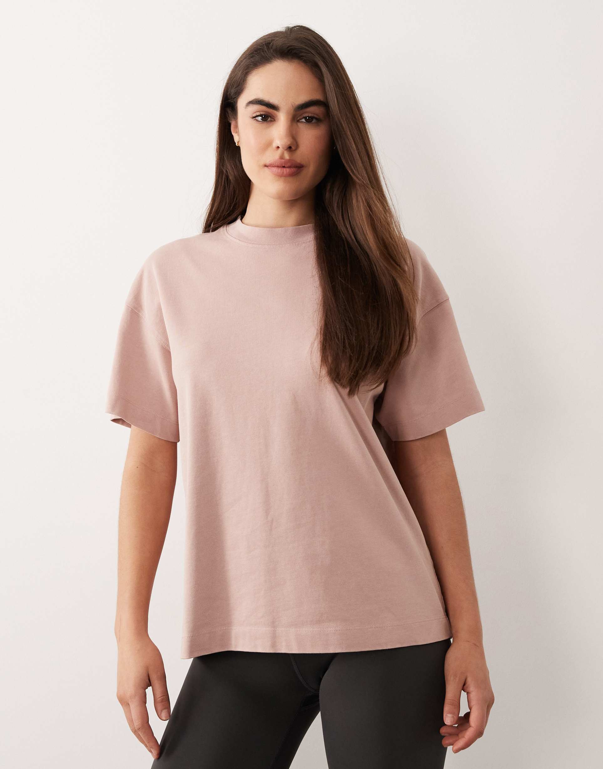 4505 icon heavyweight cotton oversized t-shirt with quick dry finish in washed pink