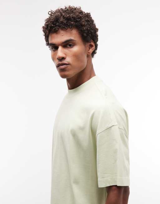 4505 Icon heavyweight cotton oversized t-shirt with quick dry finish in washed pistachio, 2 of 5