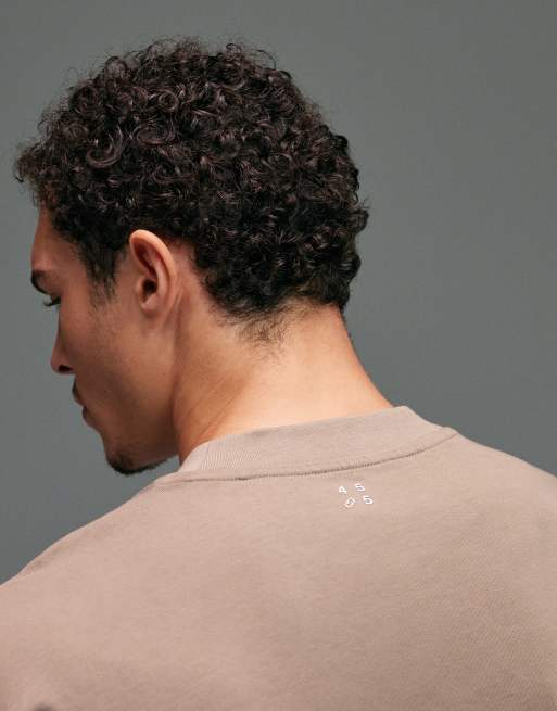 4505 Icon heavyweight cotton oversized t-shirt with quick dry finish in washed sandstone, 2 of 5
