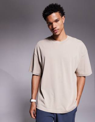 4505 Icon Heavyweight Cotton Oversized T-shirt With Quick Dry Finish In Neutral