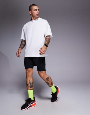4505 Icon Heavyweight Cotton Oversized T-shirt With Quick Dry Finish In White