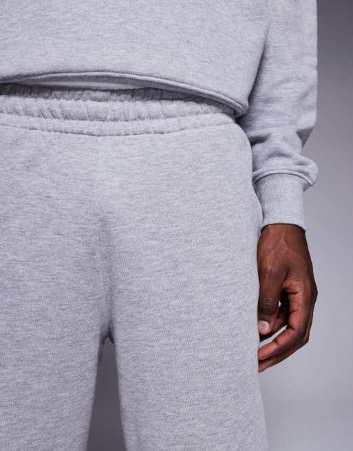 4505 Icon heavyweight cotton wide leg joggers with quick dry finish in grey marl, 2 of 5