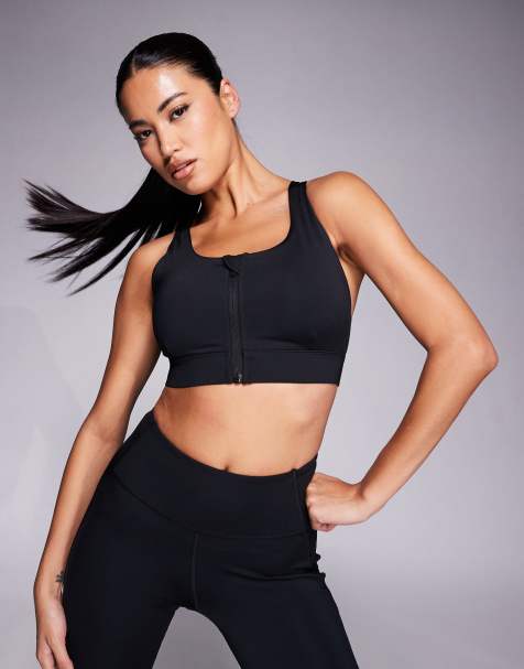 4505 Icon high support active sports bra with removable padding in black - view 1