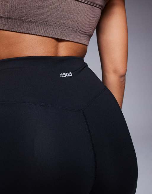 4505 Icon Hourglass 20cm soft touch legging shorts in black , 5 of 5