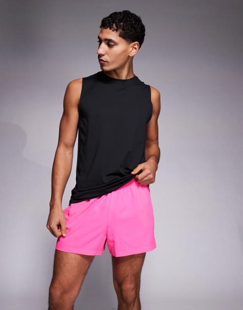 4505 - Icon - Hurtigttørrende pink 8 cm-løbeshorts med telefon-baglomme - view 1