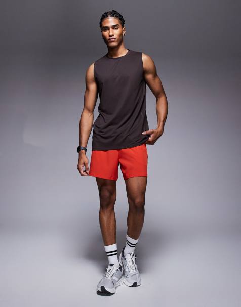 4505 - Icon - Kaffefarvet trænings-tanktop i hurtigttørrende mesh - view 1