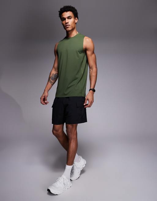4505 - Icon - Kakigrøn trænings-tanktop i hurtigttørrende mesh, 2 af 5