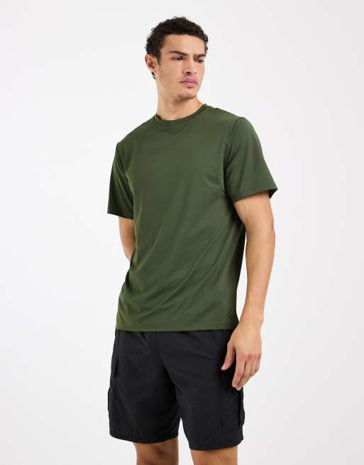 4505 – Icon – Kakigrön tränings-t-shirt i snabbtorkande mesh, 2 av 5