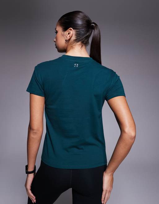 4505 – Icon – Kastiges Baumwoll-T-Shirt in Immergrün mit schnelltrocknendem Finish, 4 von 4