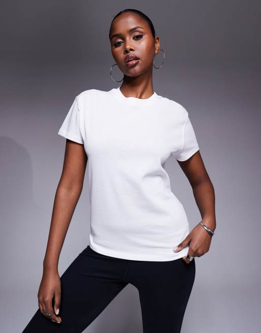4505 – Icon – Kastiges T-Shirt aus schnell trocknender Baumwolle in Weiß 