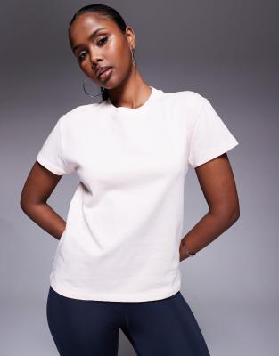 4505 - Icon - Kastiges T-Shirt aus schwerer, schnell trocknender Baumwolle in Hellrosa