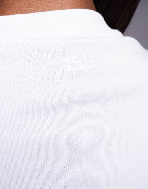 4505 – Icon – Kastiges T-Shirt in Weiß aus schnell trocknender Baumwolle, 3 von 4