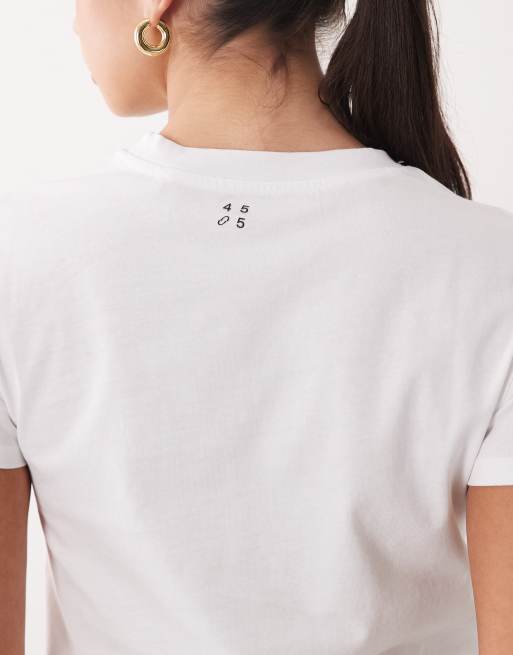 4505 – Icon – Kastiges T-Shirt in Weiß aus schnell trocknender Baumwolle, 3 von 4