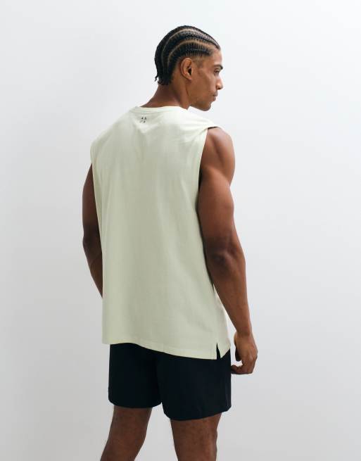 4505 Icon katoenen oversized trainingstanktop met sneldrogende afwerking in pistache, 4 van 5
