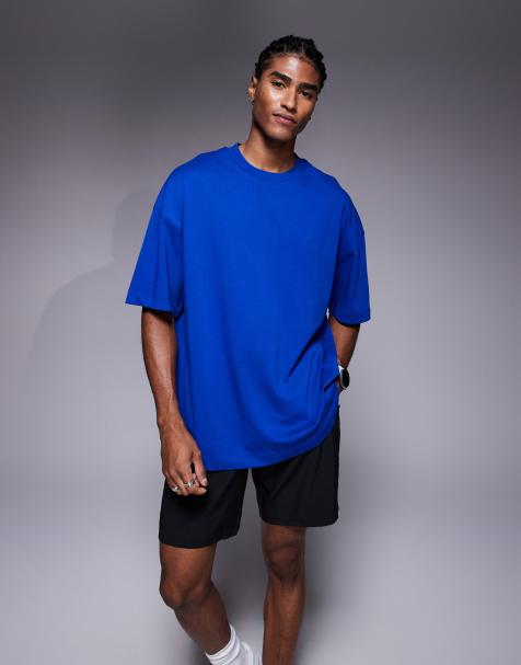 4505 – Icon – Koboltblå t-shirt i kraftig bomull och oversize med snabbtorkande finish - view 1