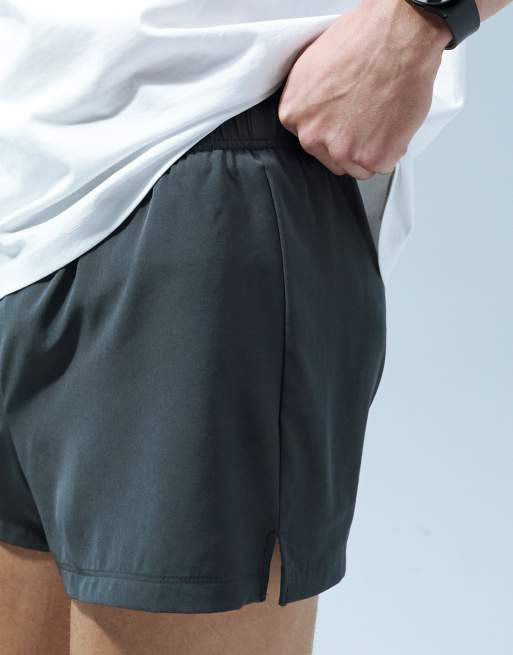 4505 - Icon - Koksgrå hurtigttørrende træningsshorts på 8 cm , 5 af 5