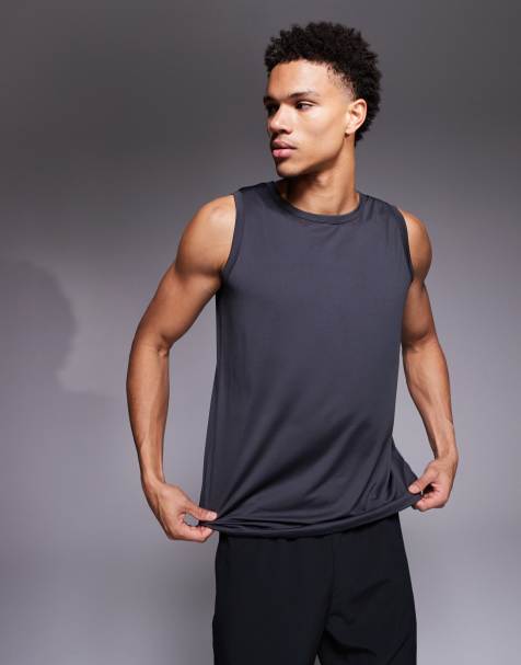 4505 Icon - Koksgrå løstsiddende ærmeløs trænings-tanktop med hurtigttørrende finish - view 1