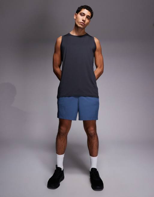 4505 Icon - Koksgrå løstsiddende ærmeløs trænings-tanktop med hurtigttørrende finish, 2 af 5
