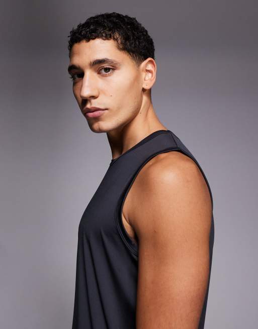 4505 Icon - Koksgrå løstsiddende ærmeløs trænings-tanktop med hurtigttørrende finish, 4 af 5