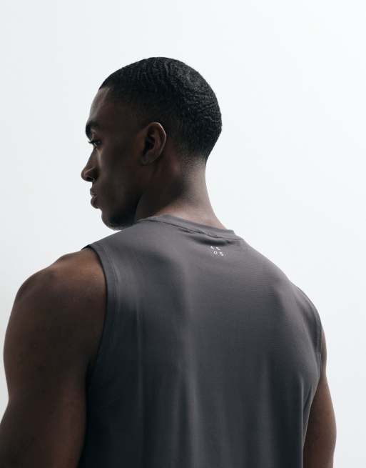 4505 - Icon - Koksgrå trænings-tanktop i hurtigttørrende mesh, 2 af 5