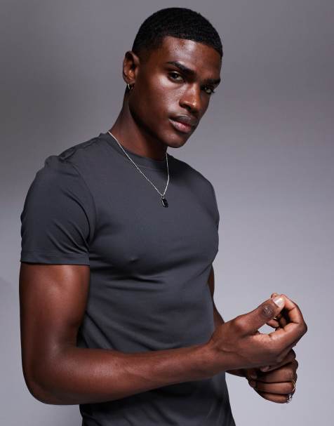 4505 - Icon - Koksgrå tætsiddende trænings-T-shirt i hurtigttørrende stof - view 1