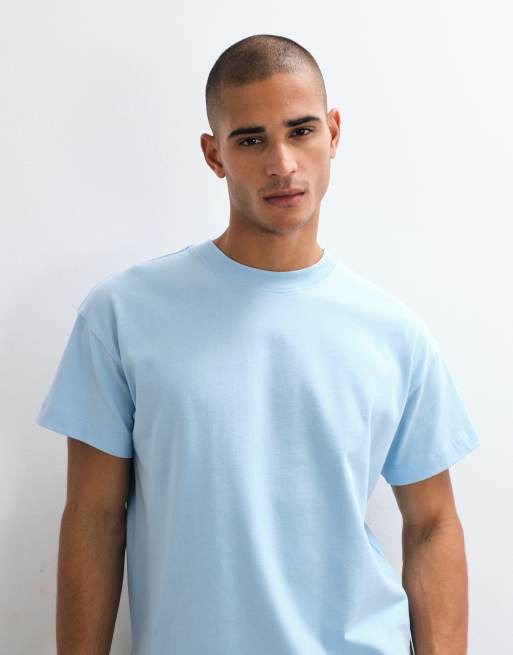 4505 Icon kraftig bomulls-t-shirt med krympt boxig passform och quick dry-finish i ljusblått, 3 av 5